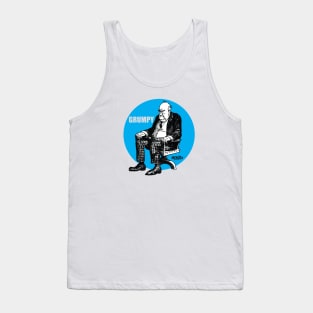 Grumpy 1 On Blue Tank Top